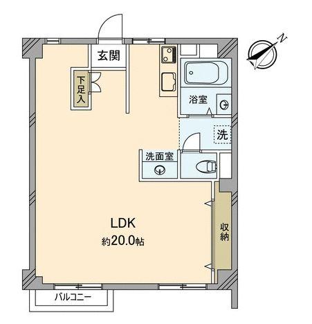 Floor plan. Price 13.8 million yen, Occupied area 53.53 sq m , Balcony area 1.11 sq m present situation studio