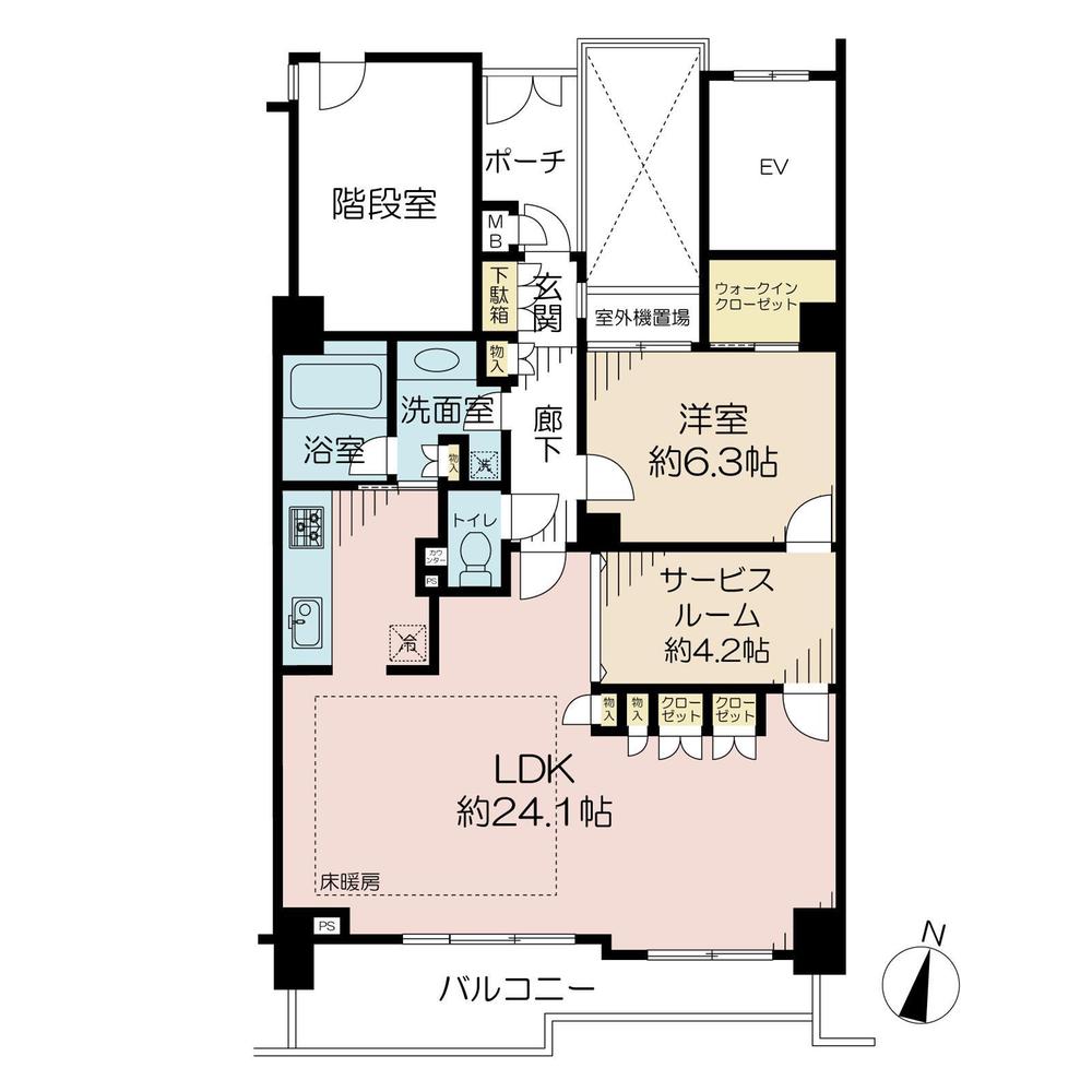 Floor plan. 1LDK + S (storeroom), Price 29,800,000 yen, Footprint 75 sq m , Balcony area 10.29 sq m