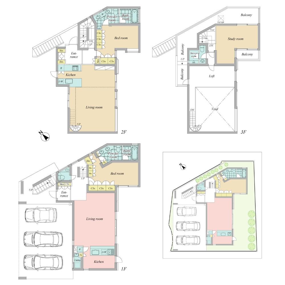 Floor plan. 320 million yen, 3LLDDKK, Land area 204.96 sq m , Building area 161.12 sq m