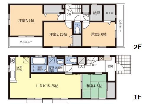 Floor plan. 39,800,000 yen, 4LDK, Land area 131.59 sq m , Building area 99.36 sq m