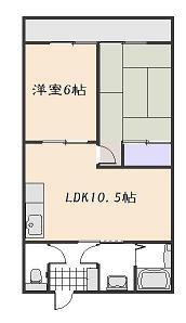 Floor plan. 2LDK, Price 9.8 million yen, Occupied area 40.01 sq m , Balcony area 5 sq m new interior renovation completed