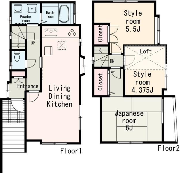 Floor plan. 24,800,000 yen, 3LDK, Land area 59.5 sq m , Building area 80.79 sq m