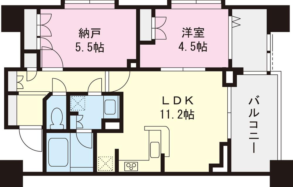 Floor plan. 1LDK + S (storeroom), Price 29,800,000 yen, Occupied area 53.95 sq m , Balcony area 5.83 sq m