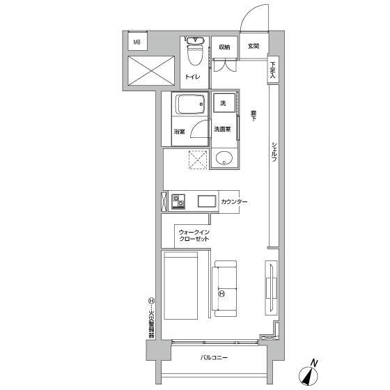 Floor plan. Price 13,950,000 yen, Footprint 32.4 sq m , Balcony area 2.8 sq m