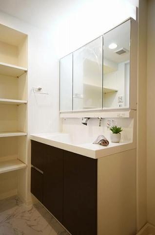 Wash basin, toilet. Indoor shooting