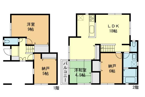 Floor plan. (A Building), Price 44,800,000 yen, 2LDK+S, Land area 142.5 sq m , Building area 108.06 sq m