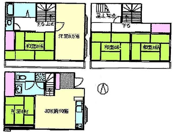Floor plan. 23.8 million yen, 5LDK, Land area 73.97 sq m , Building area 101.68 sq m floor plan