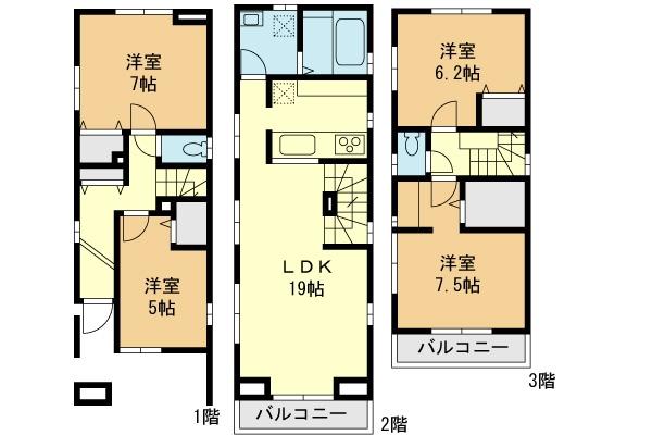Floor plan. 37,800,000 yen, 3LDK+S, Land area 70.35 sq m , Building area 107.64 sq m floor plan