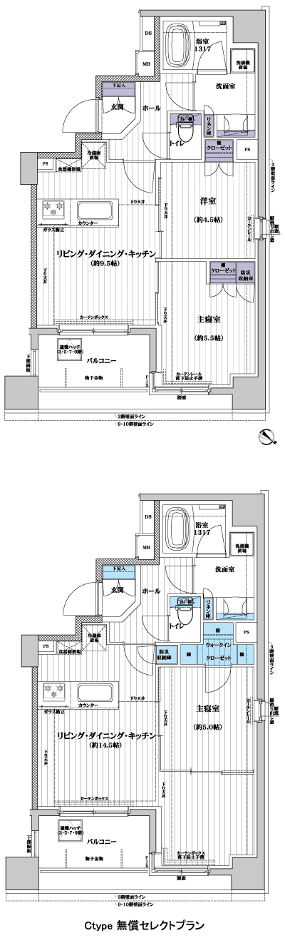 Floor: 2LDK, the area occupied: 47.4 sq m