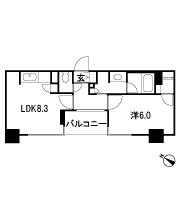 Floor: 1LDK + WIC, the occupied area: 36.45 sq m
