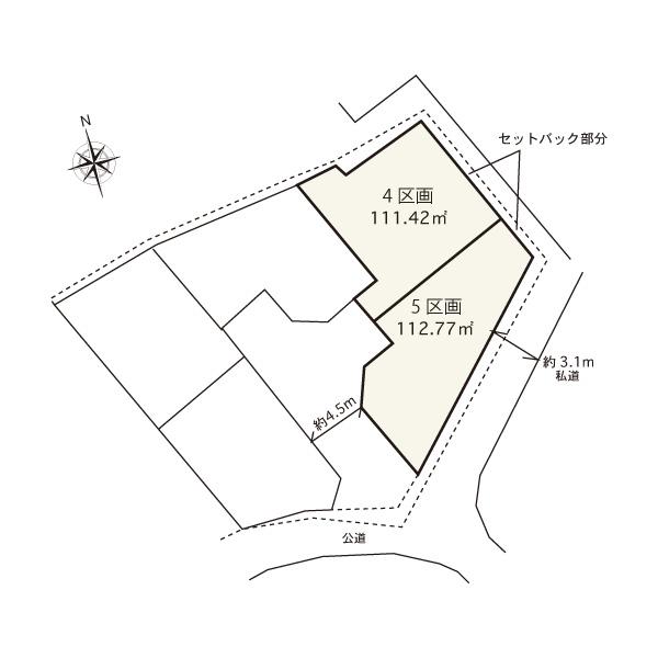 Compartment figure. Land price 44 million yen, Land area 112.77 sq m