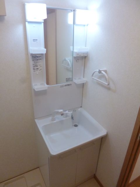 Washroom. With Shadore Also it comes with a storage rack