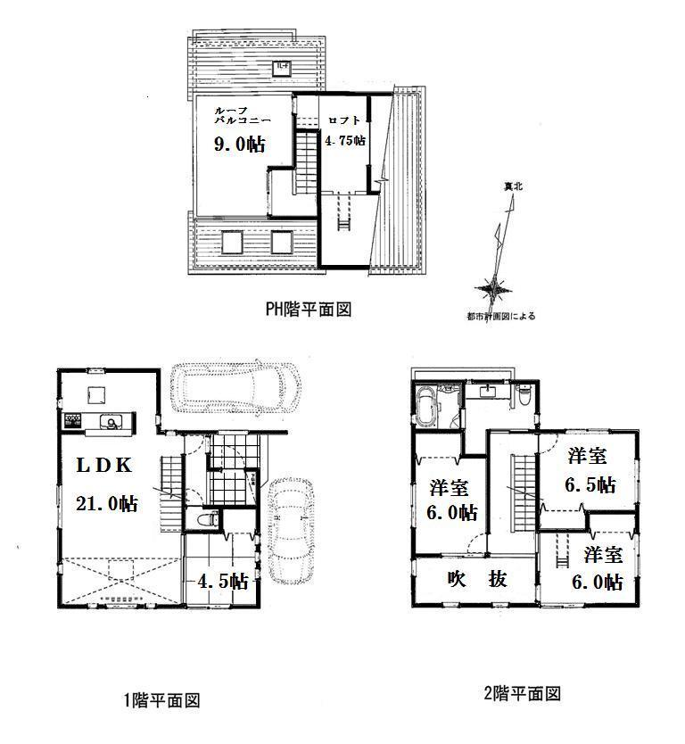 Floor plan. 62,958,000 yen, 4LDK, Land area 105.55 sq m , Building area 108.89 sq m