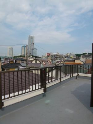 Balcony. Large roof balcony