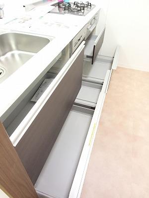 Kitchen. Also is easy loading and unloading, such as pots and pans in the drawer type of storage.