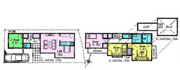 Floor plan. 38,500,000 yen, 4LDK, Land area 86.52 sq m , Building area 88.69 sq m