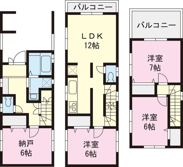 Floor plan. 42,800,000 yen, 3LDK+S, Land area 70.72 sq m , Building area 102.92 sq m