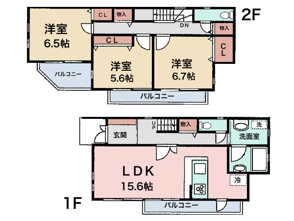 Floor plan. 32,800,000 yen, 3LDK, Land area 106.15 sq m , Is a floor plan of the building area 94.29 sq m room there breadth.