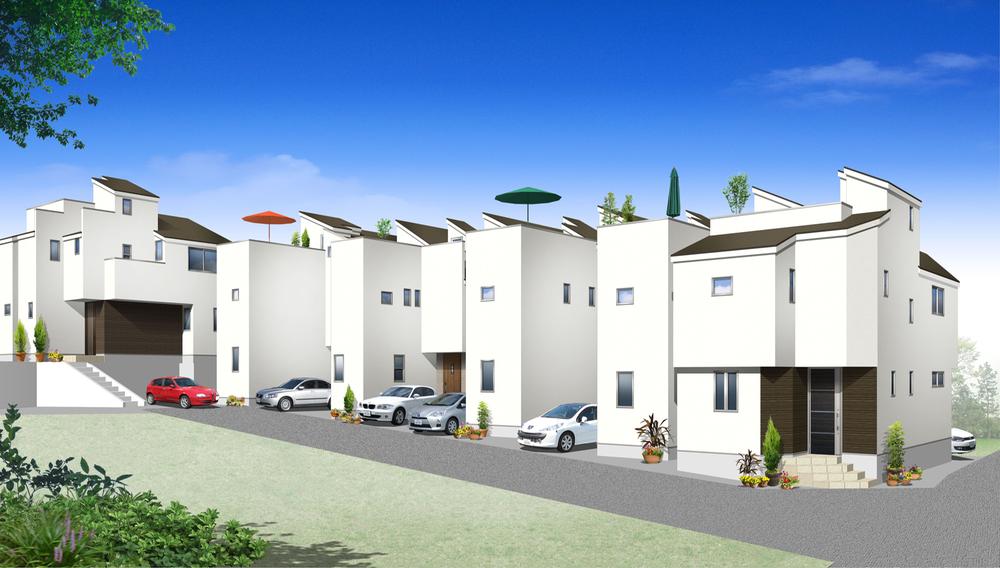 Rendering (appearance). With all building Sky balcony !! Views of the district Minato Mirai !! from Sky balcony Planter gardening also is made on the roof !!