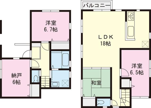 Floor plan. 43,800,000 yen, 3LDK+S, Land area 116.18 sq m , Building area 100.2 sq m
