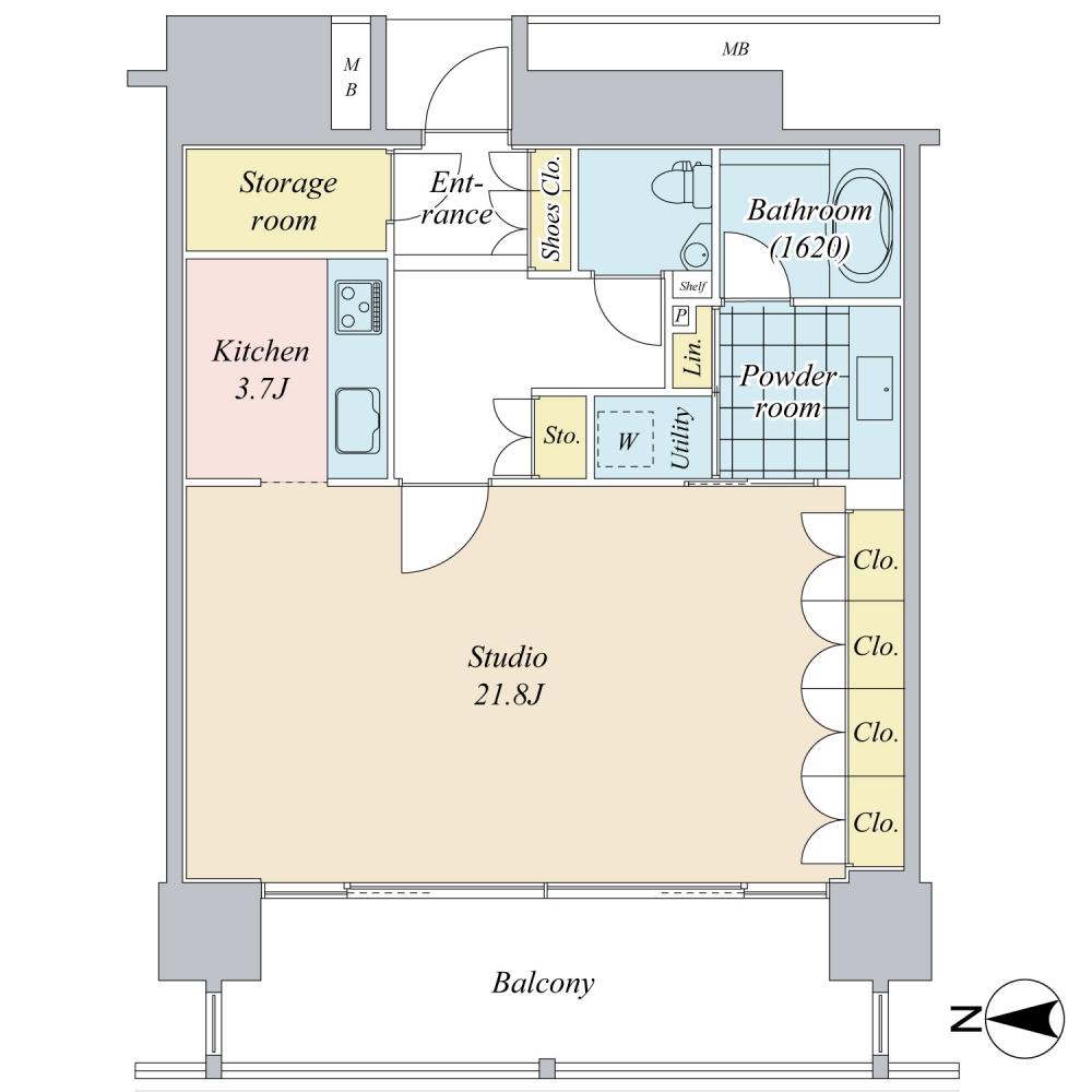 Floor plan. Price 59,800,000 yen, Occupied area 70.54 sq m , Balcony area 14.06 sq m