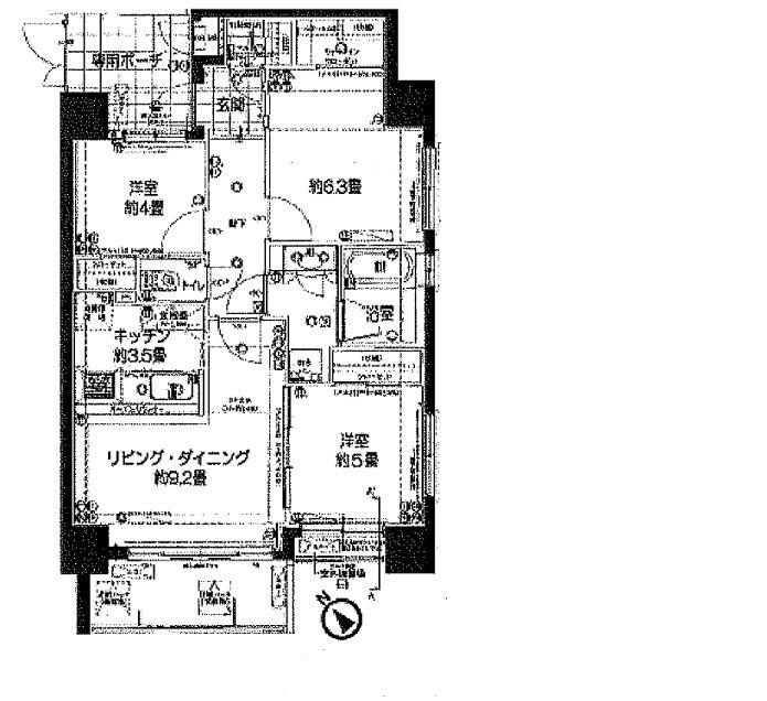 Floor plan. 2LDK + S (storeroom), Price 32,800,000 yen, Occupied area 66.32 sq m , Balcony area 5.8 sq m