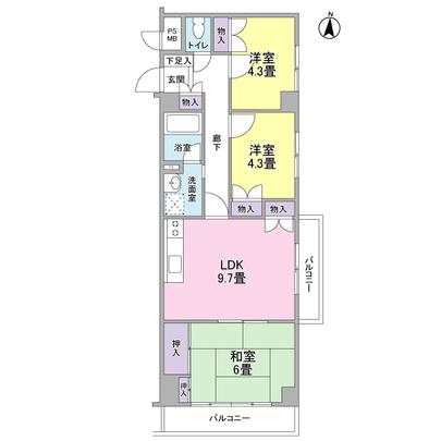 Floor plan. It is a corner room.