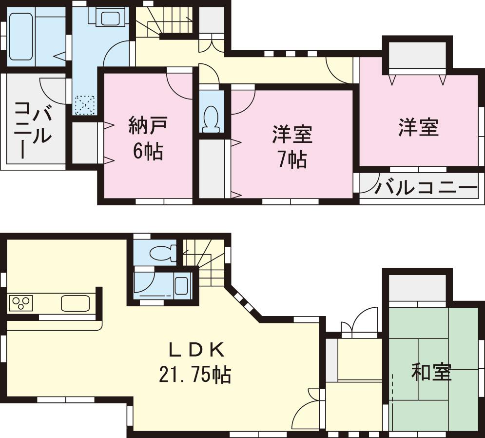 Floor plan. 1 minute walk Yokohama Nishiguchi! House looking for Please leave familiar Yamato Ju販 even CM of FM Yokohama. The real estate exhibition Plaza, Also on display information that can not be advertising. I'd love to, Please visit. 