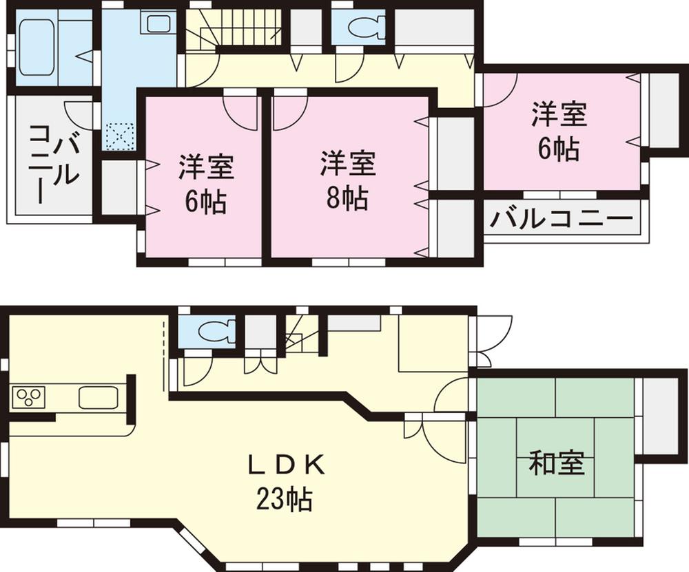 Floor plan. (C Building), Price 38,800,000 yen, 4LDK, Land area 177.21 sq m , Building area 124.52 sq m