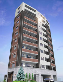 Building appearance. Built in the shallow of the condominium rental apartments!