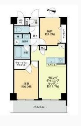 Floor plan. 1LDK+S, Price 25,900,000 yen, Footprint 50.6 sq m , Balcony area 8.05 sq m west of 1SLDK
