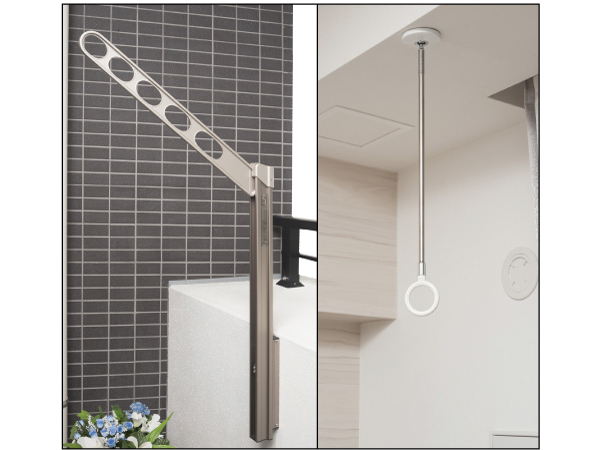 Other.  [Clothes drying place hardware ・ Indoor materials interference hook] Installation things interference hardware can be folded compactly when not in use on the balcony. In addition we have established a thing interference hook pole, etc. also object interference in the room is applied.