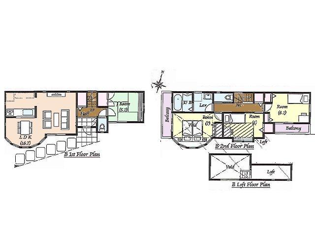 Floor plan. 39,800,000 yen, 4LDK, Land area 117.61 sq m , Building area 91.45 sq m