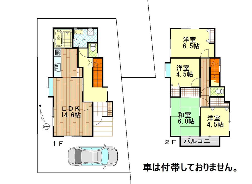 Floor plan. 43,800,000 yen, 4LDK, Land area 109.36 sq m , Building area 92.33 sq m