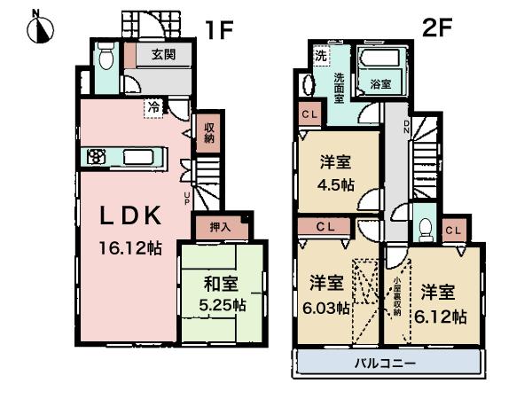 Floor plan. (1 Building), Price 30.5 million yen, 4LDK, Land area 95.99 sq m , Building area 92.32 sq m