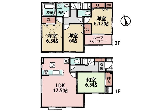 Floor plan. (3 Building), Price 31,800,000 yen, 4LDK, Land area 92.01 sq m , Building area 99.36 sq m