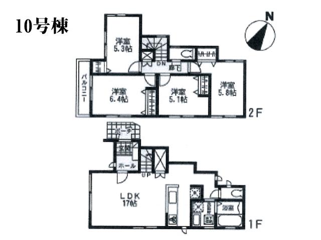 Floor plan. (10 Building), Price 32,800,000 yen, 4LDK, Land area 103.98 sq m , Building area 90.99 sq m