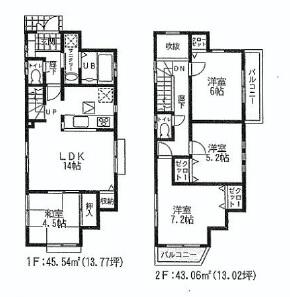 Floor plan. 29,800,000 yen, 4LDK, Land area 131.48 sq m , Building area 88.6 sq m