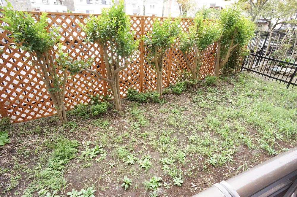 Garden. It goes out to a private garden and open the door of the balcony! Also raised kitchen garden and flowers!