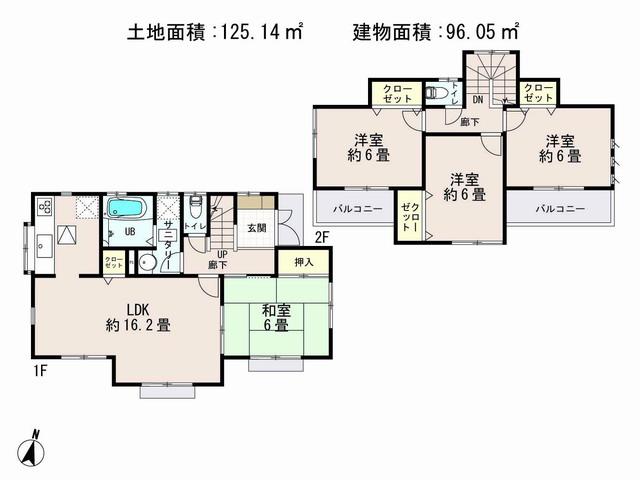 Floor plan. 31,800,000 yen, 4LDK, Land area 125.14 sq m , Priority to the present situation is if it is different from the building area 96.05 sq m drawings