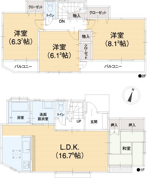 Floor plan. 33,500,000 yen, 4LDK, Land area 272.56 sq m , Building area 98.07 sq m floor plan