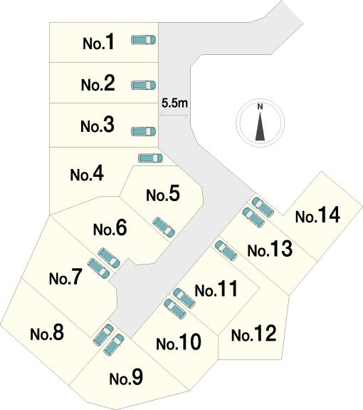 Compartment figure. Land price 21.5 million yen, Land area 272.56 sq m whole compartment view