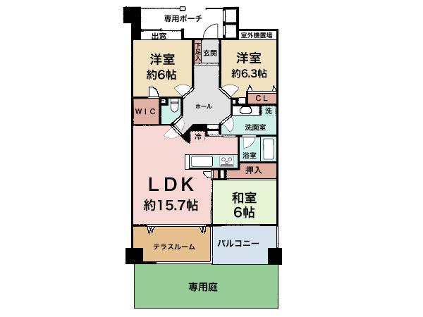 Floor plan. 3LDK, Price 21.5 million yen, Occupied area 90.59 sq m , Is a good floor plan of the balcony area 7.2 sq m usability.