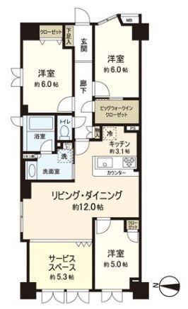 Floor plan. 3LDK, Price 28,900,000 yen, Occupied area 82.85 sq m