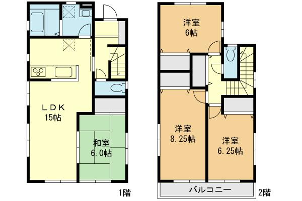 Floor plan. (7 Building), Price 34,800,000 yen, 4LDK, Land area 103.78 sq m , Building area 98.54 sq m
