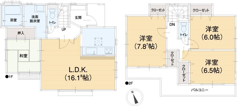 Floor plan. 40,500,000 yen, 4LDK, Land area 198.83 sq m , Building area 98.12 sq m floor plan
