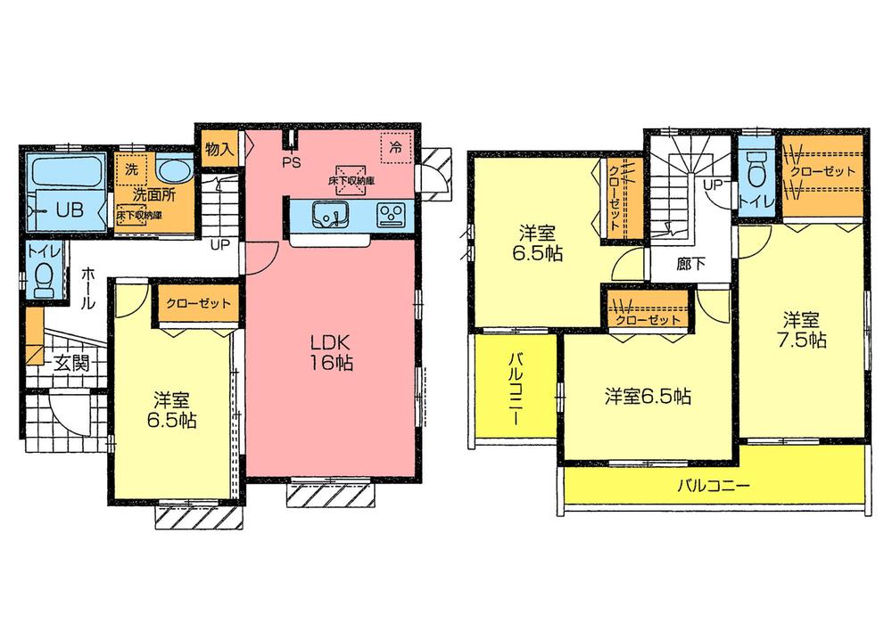 Floor plan. 43,800,000 yen, 4LDK, Land area 139.36 sq m , Building area 101.65 sq m