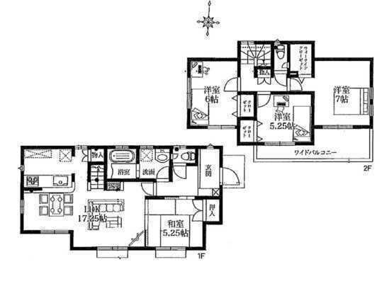 Floor plan. 43,800,000 yen, 4LDK, Land area 180.24 sq m , Building area 99.77 sq m floor plan