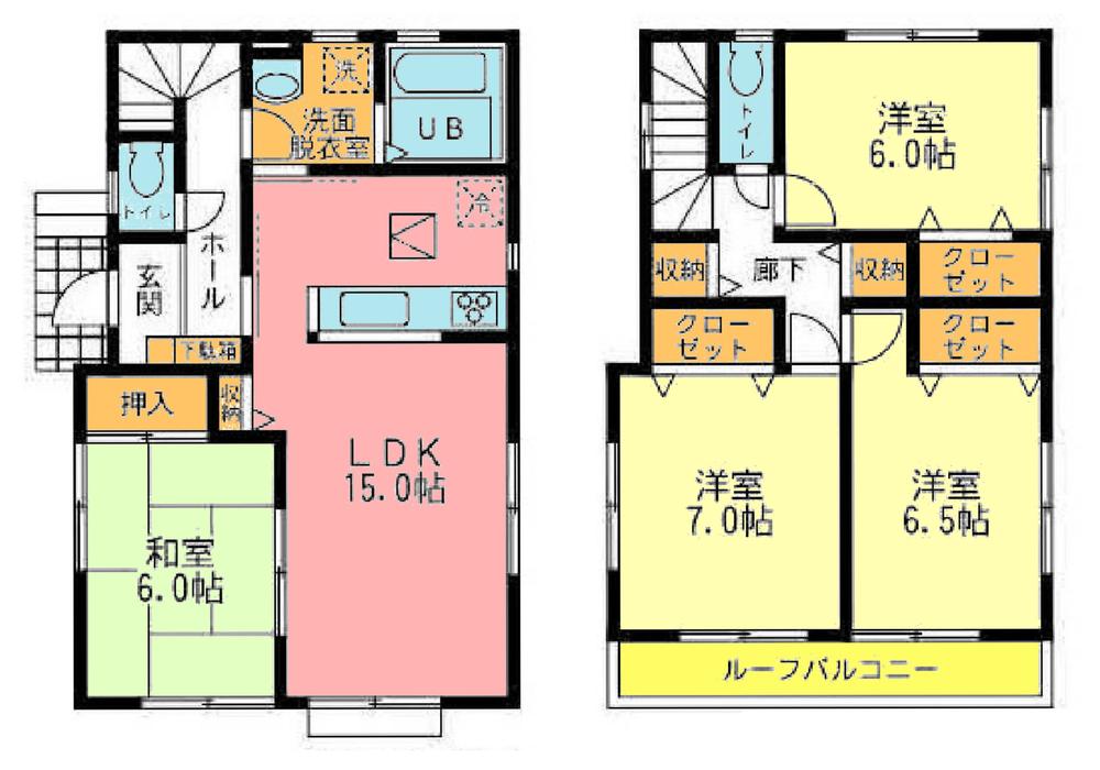 Floor plan. (2), Price 34,800,000 yen, 4LDK, Land area 100.01 sq m , Building area 98.12 sq m