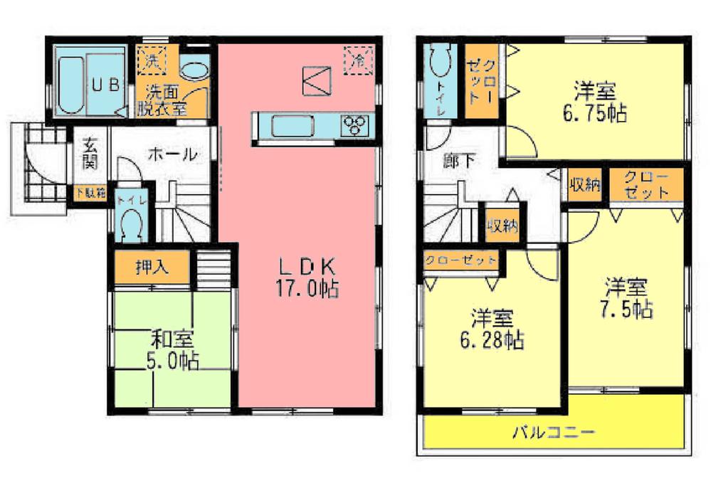 Floor plan. (3), Price 33,800,000 yen, 4LDK, Land area 107.01 sq m , Building area 99.78 sq m